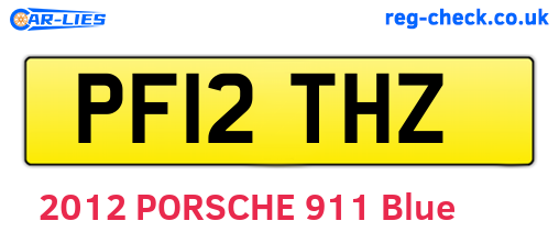 PF12THZ are the vehicle registration plates.