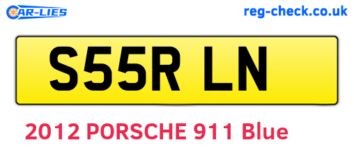 S55RLN are the vehicle registration plates.