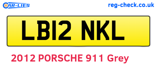 LB12NKL are the vehicle registration plates.