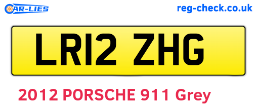 LR12ZHG are the vehicle registration plates.