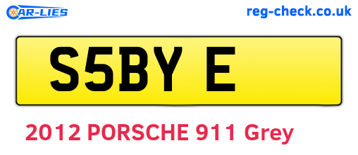S5BYE are the vehicle registration plates.