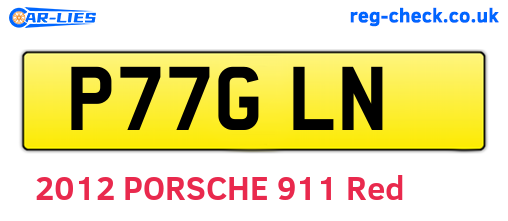 P77GLN are the vehicle registration plates.