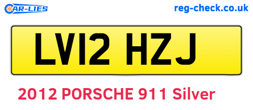 LV12HZJ are the vehicle registration plates.