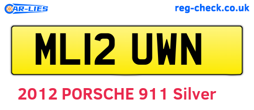 ML12UWN are the vehicle registration plates.