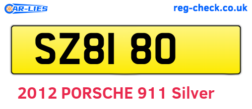 SZ8180 are the vehicle registration plates.