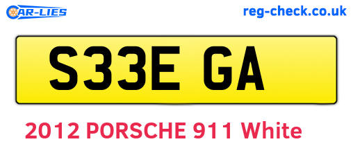 S33EGA are the vehicle registration plates.