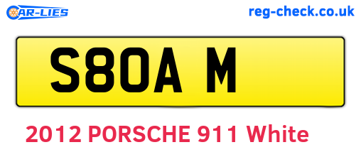 S8OAM are the vehicle registration plates.