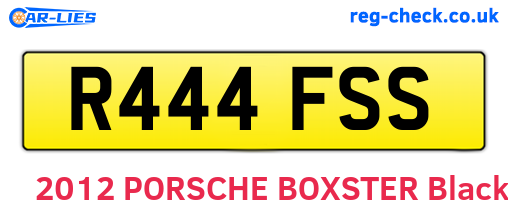 R444FSS are the vehicle registration plates.
