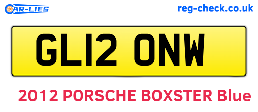 GL12ONW are the vehicle registration plates.
