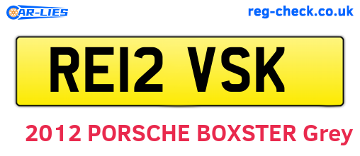 RE12VSK are the vehicle registration plates.