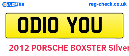 OD10YOU are the vehicle registration plates.