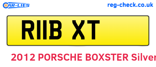 R11BXT are the vehicle registration plates.