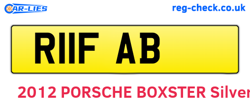 R11FAB are the vehicle registration plates.