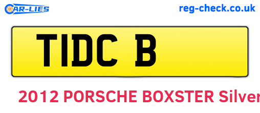 T1DCB are the vehicle registration plates.