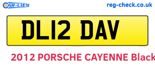 DL12DAV are the vehicle registration plates.