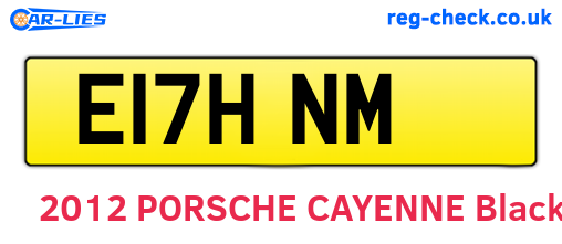 E17HNM are the vehicle registration plates.