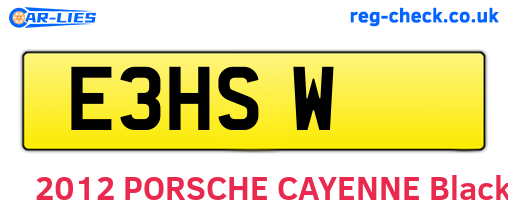 E3HSW are the vehicle registration plates.