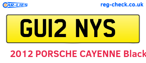 GU12NYS are the vehicle registration plates.