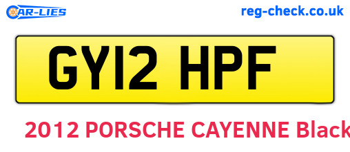 GY12HPF are the vehicle registration plates.