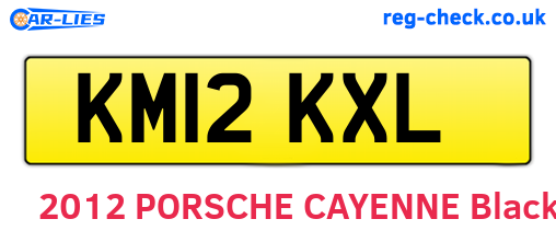 KM12KXL are the vehicle registration plates.