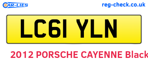LC61YLN are the vehicle registration plates.