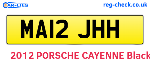 MA12JHH are the vehicle registration plates.
