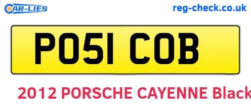 PO51COB are the vehicle registration plates.