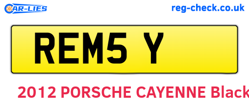 REM5Y are the vehicle registration plates.