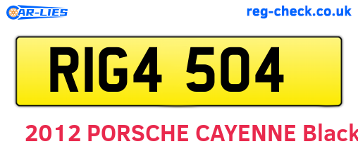 RIG4504 are the vehicle registration plates.