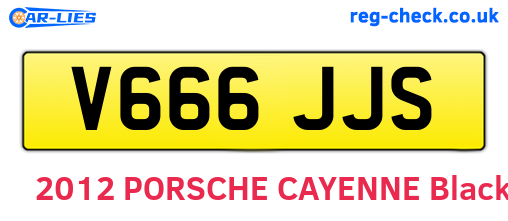 V666JJS are the vehicle registration plates.