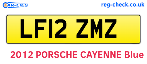 LF12ZMZ are the vehicle registration plates.