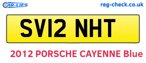 SV12NHT are the vehicle registration plates.