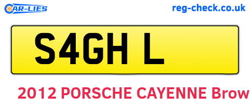 S4GHL are the vehicle registration plates.