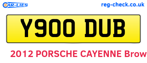 Y900DUB are the vehicle registration plates.