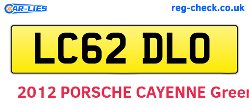 LC62DLO are the vehicle registration plates.