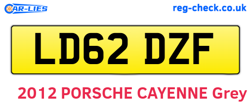 LD62DZF are the vehicle registration plates.