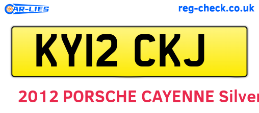 KY12CKJ are the vehicle registration plates.