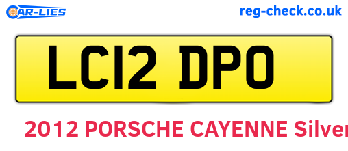 LC12DPO are the vehicle registration plates.