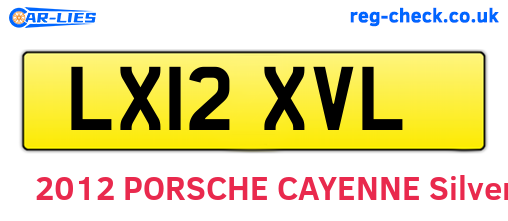LX12XVL are the vehicle registration plates.