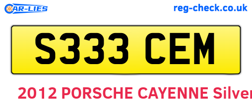 S333CEM are the vehicle registration plates.