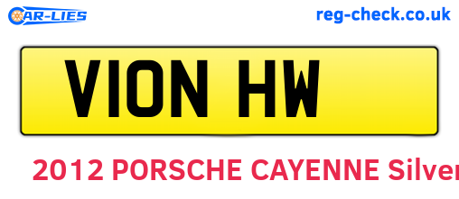 V10NHW are the vehicle registration plates.