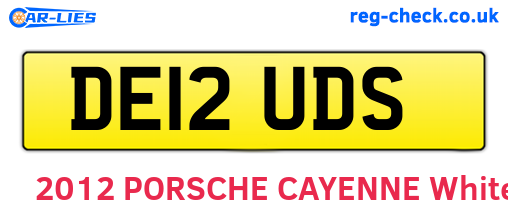 DE12UDS are the vehicle registration plates.