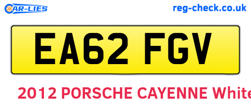 EA62FGV are the vehicle registration plates.