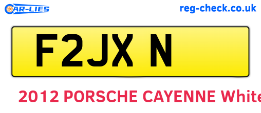 F2JXN are the vehicle registration plates.