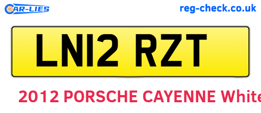 LN12RZT are the vehicle registration plates.