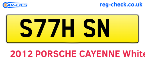 S77HSN are the vehicle registration plates.