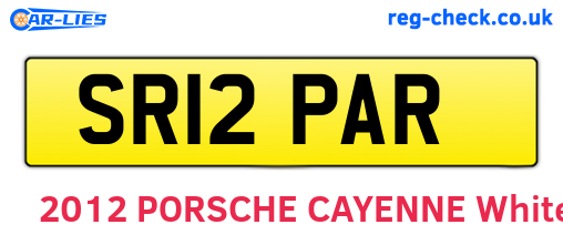 SR12PAR are the vehicle registration plates.