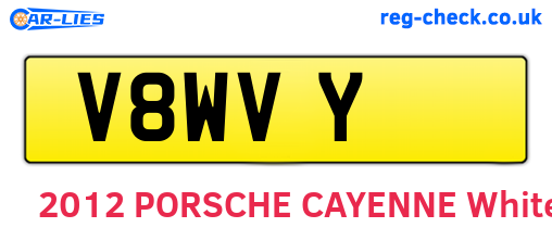 V8WVY are the vehicle registration plates.