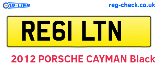RE61LTN are the vehicle registration plates.