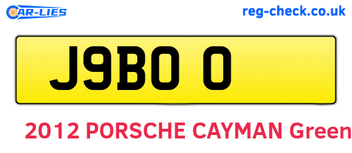 J9BOO are the vehicle registration plates.